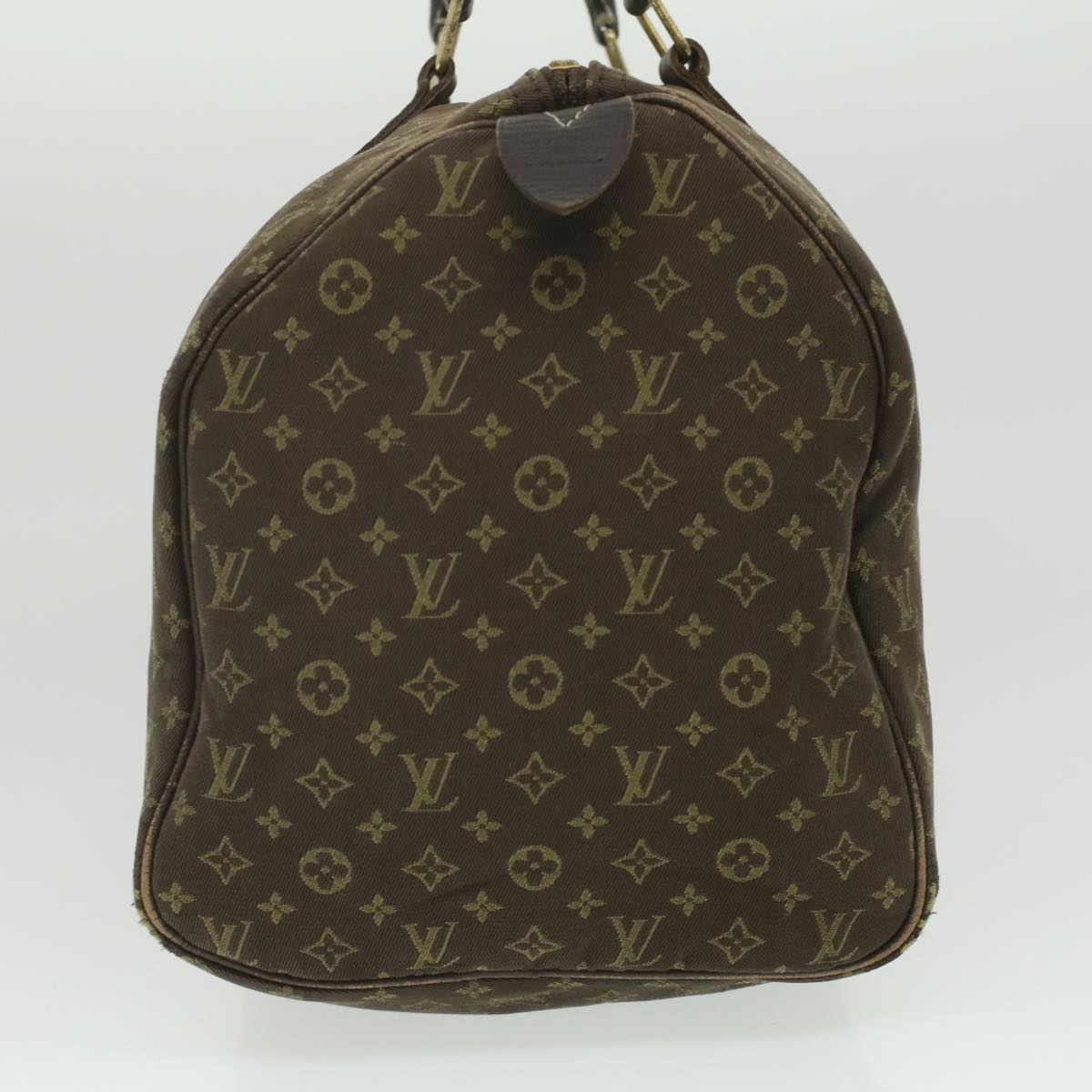 LOUIS VUITTON Monogram Mini Lin Speedy 30 Hand Bag Ebene M95224 LV Auth 37104