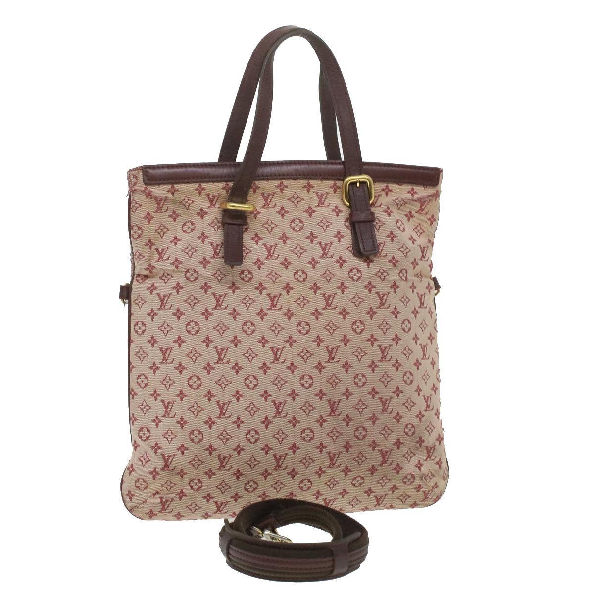 LOUIS VUITTON Monogram Mini Françoise Tote Bag 2way Red M92210 LV Auth 37105