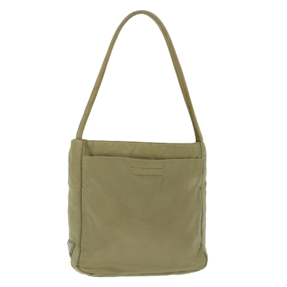 PRADA Shoulder Bag Nylon Khaki Auth 37127