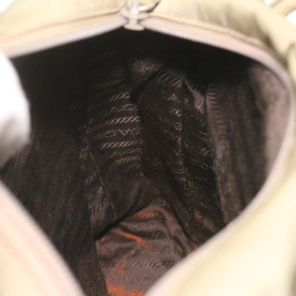 PRADA Shoulder Bag Nylon Khaki Auth 37128