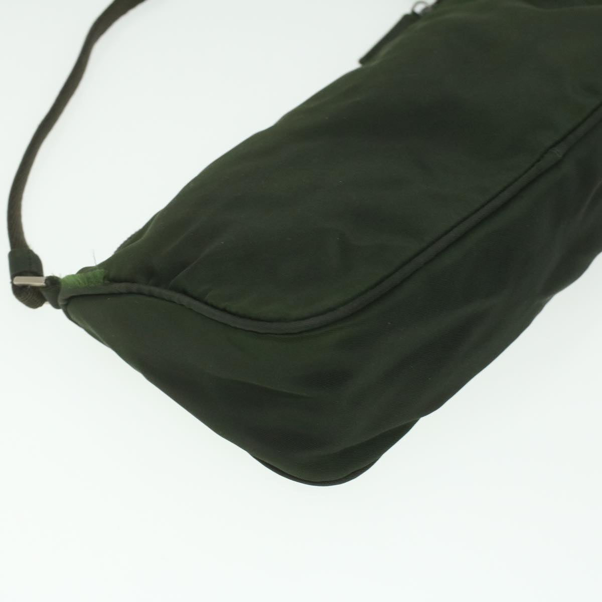 PRADA Accessory Pouch Nylon Green Auth 37132