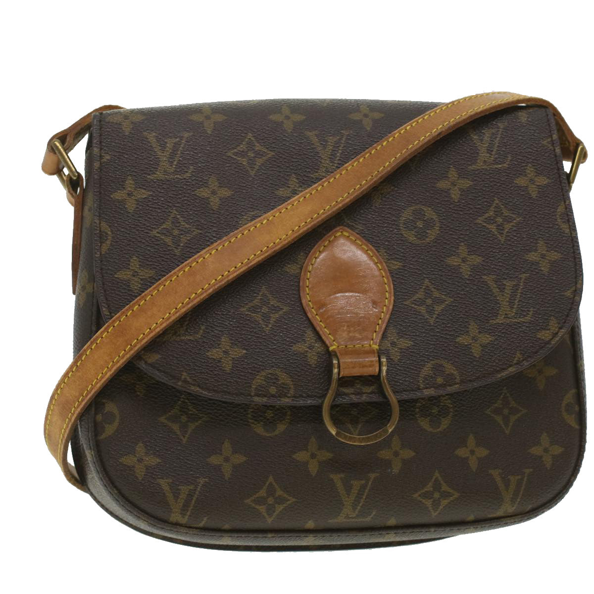 LOUIS VUITTON Monogram Saint Cloud GM Shoulder Bag M51242 LV Auth 37160