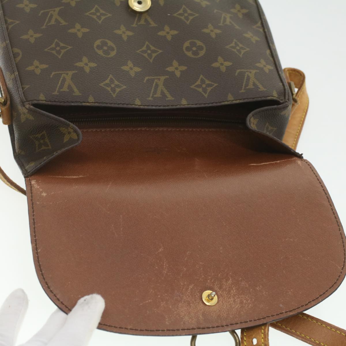 LOUIS VUITTON Monogram Saint Cloud GM Shoulder Bag M51242 LV Auth 37160