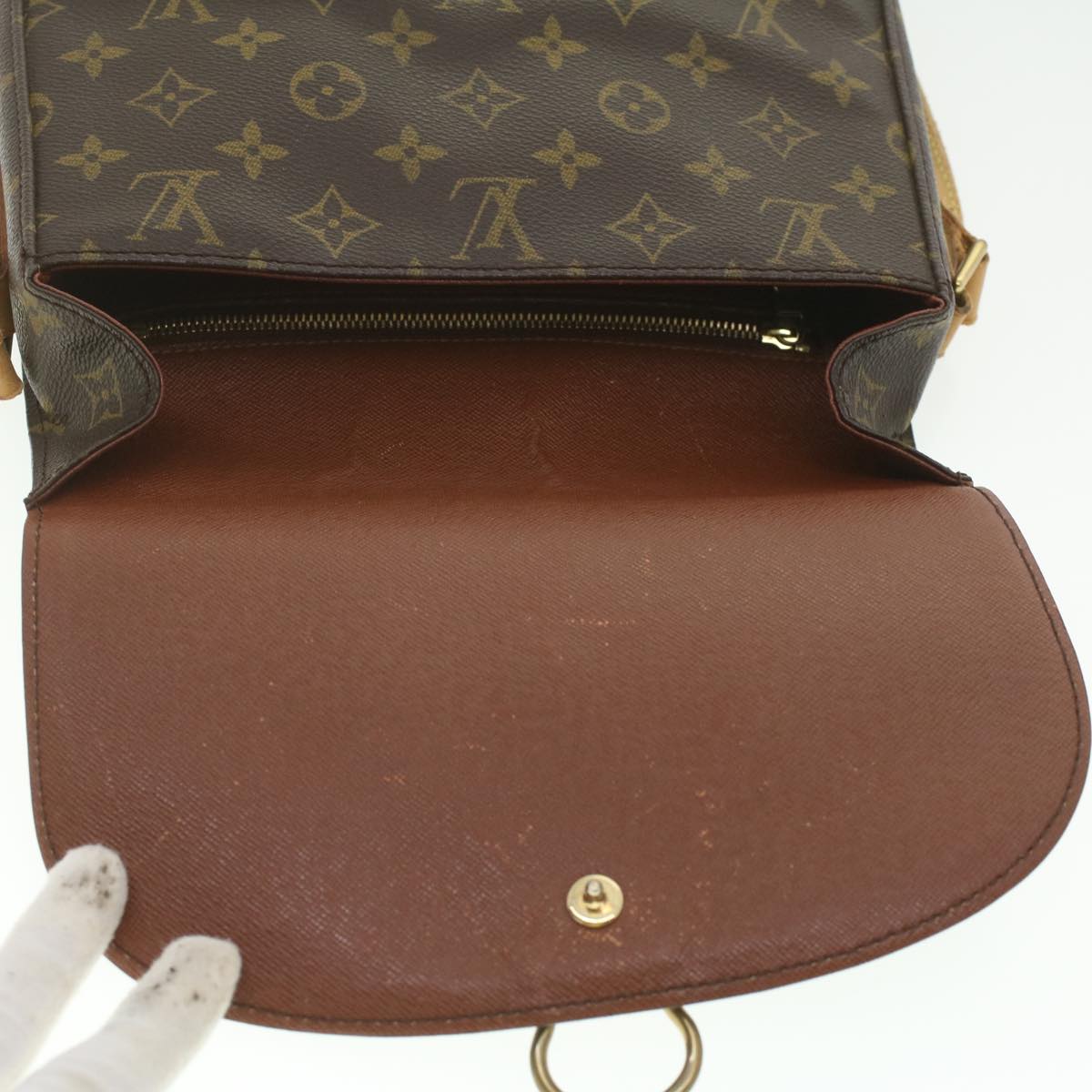 LOUIS VUITTON Monogram Saint Cloud GM Shoulder Bag M51242 LV Auth 37173