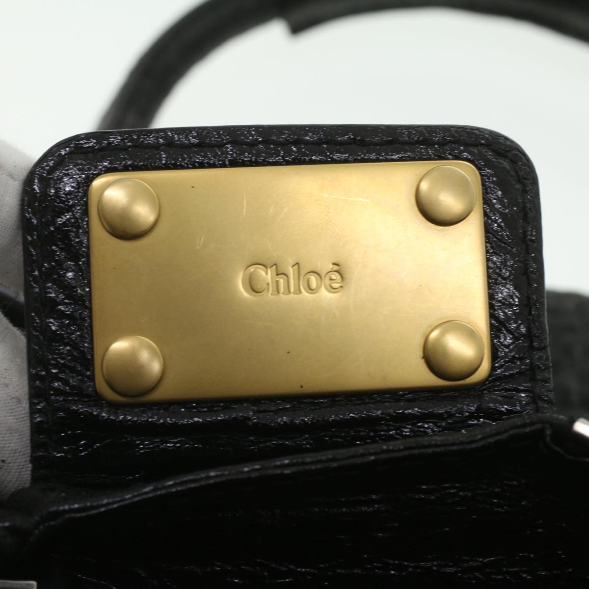 Chloe Paddington Hand Bag Leather Black 04-08-51-5191 Auth 37274