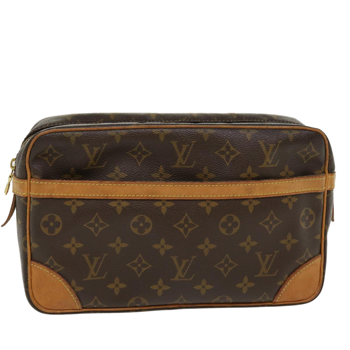 LOUIS VUITTON Monogram Compiegne 28 Clutch Bag M51845 LV Auth 37307