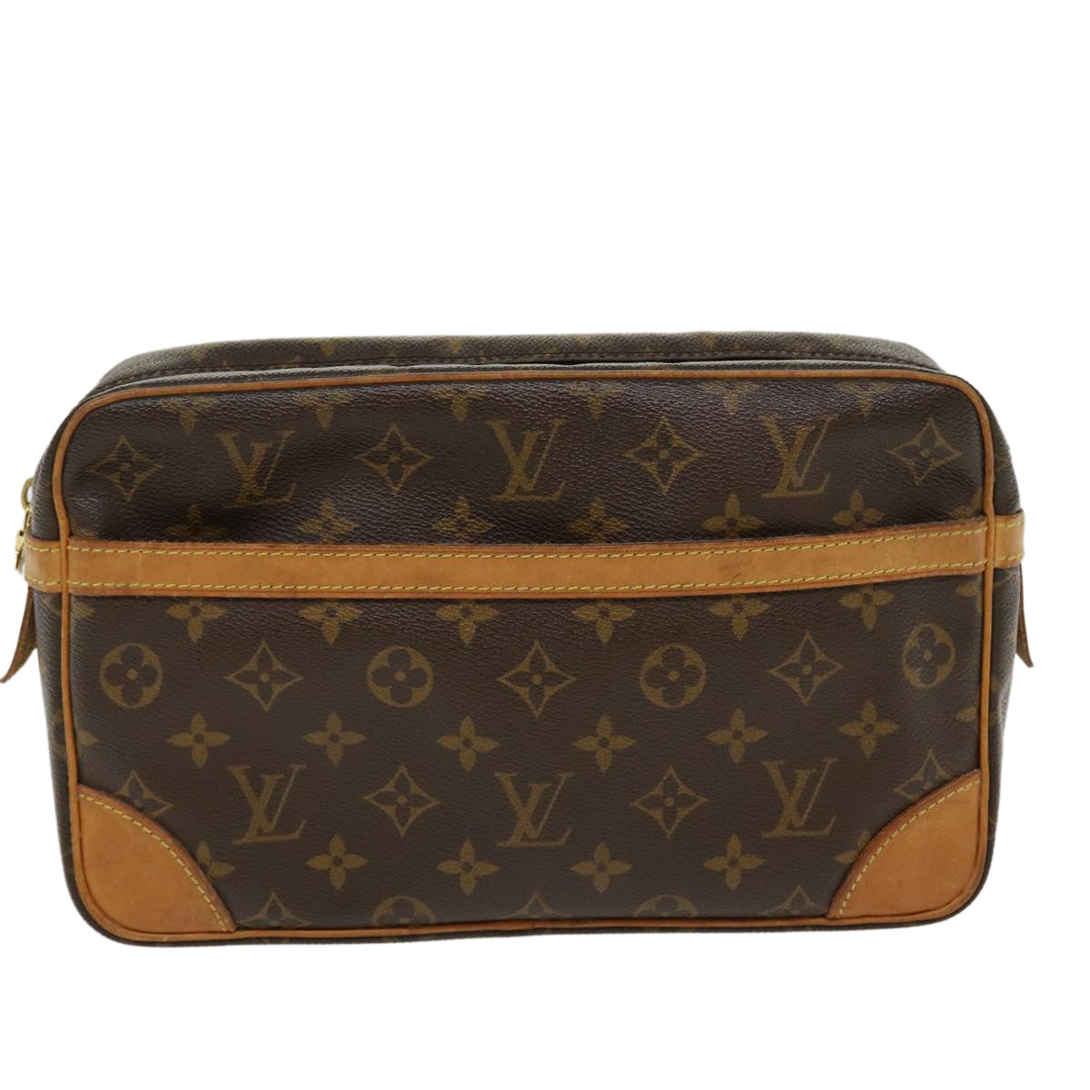 LOUIS VUITTON Monogram Compiegne 28 Clutch Bag M51845 LV Auth 37307