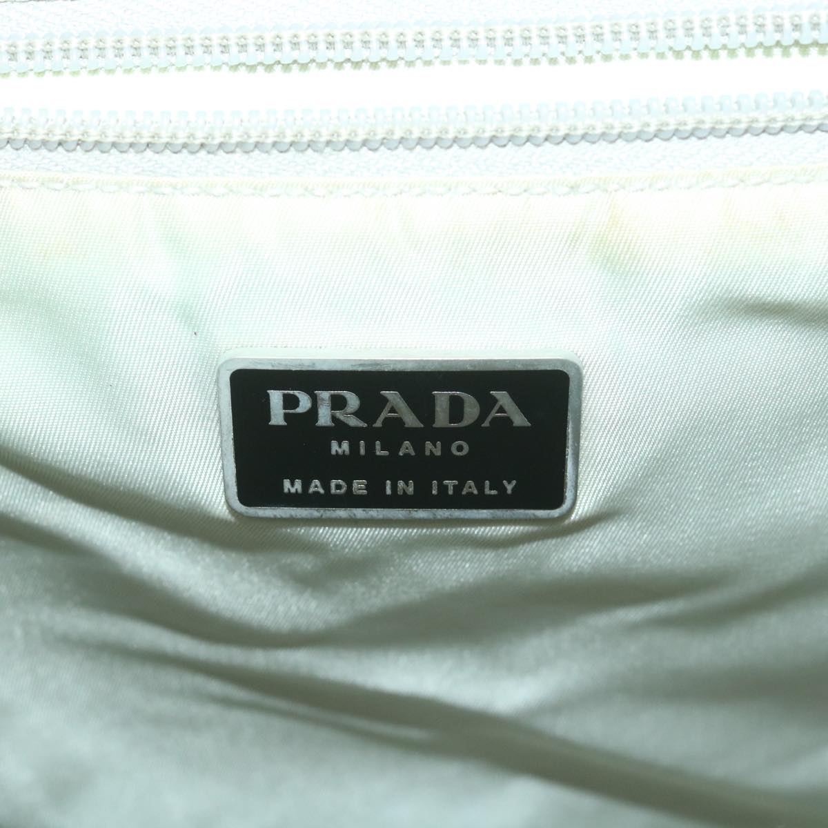 PRADA Hand Bag Nylon Gray Auth 37367