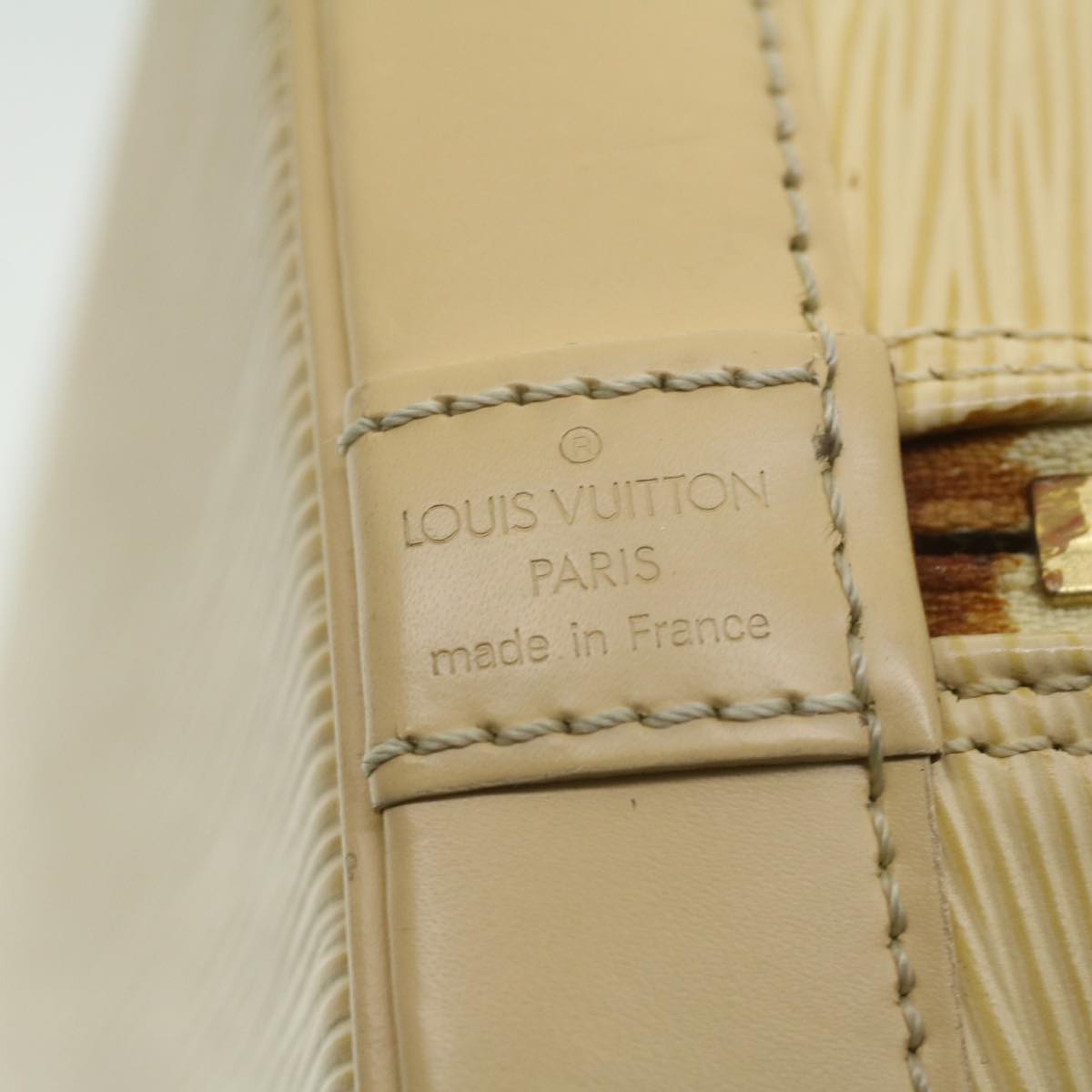LOUIS VUITTON Epi Alma Hand Bag White Vanilla M5214A LV Auth 37386