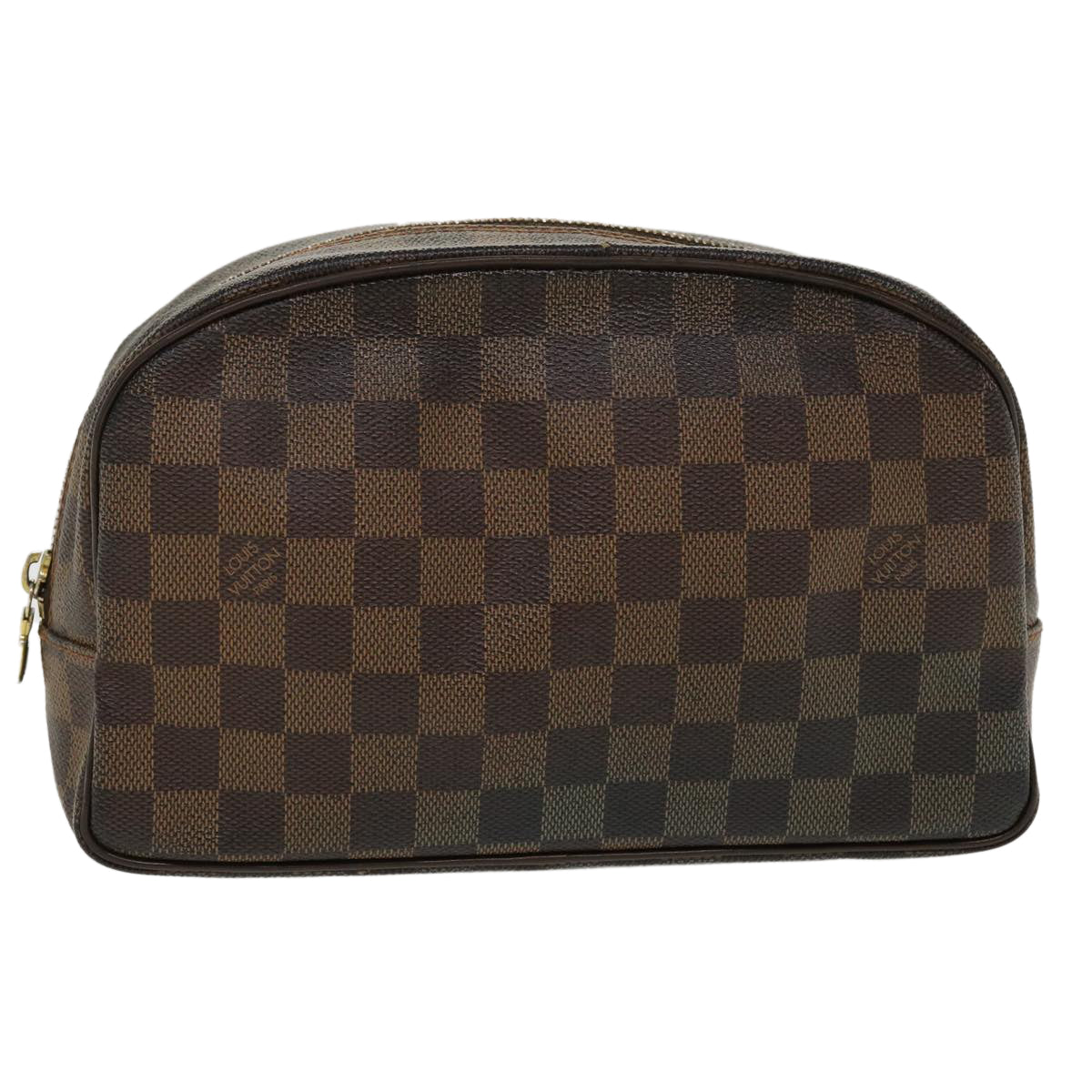 LOUIS VUITTON Damier Ebene Trousse Toilette 25 Clutch Bag N47624 LV Auth 37470