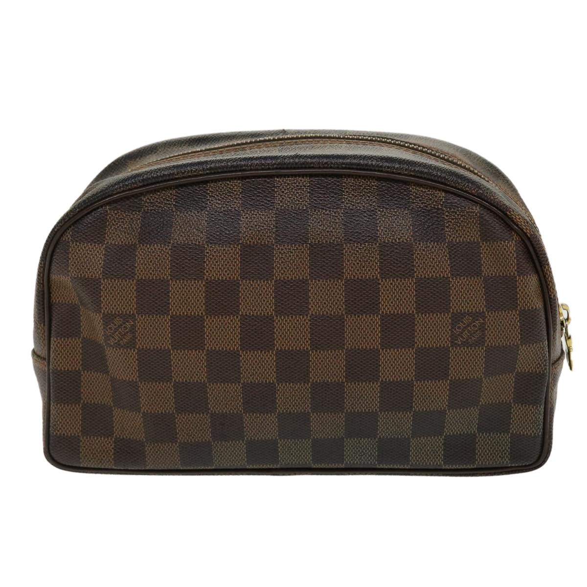 LOUIS VUITTON Damier Ebene Trousse Toilette 25 Clutch Bag N47624 LV Auth 37470 - 0