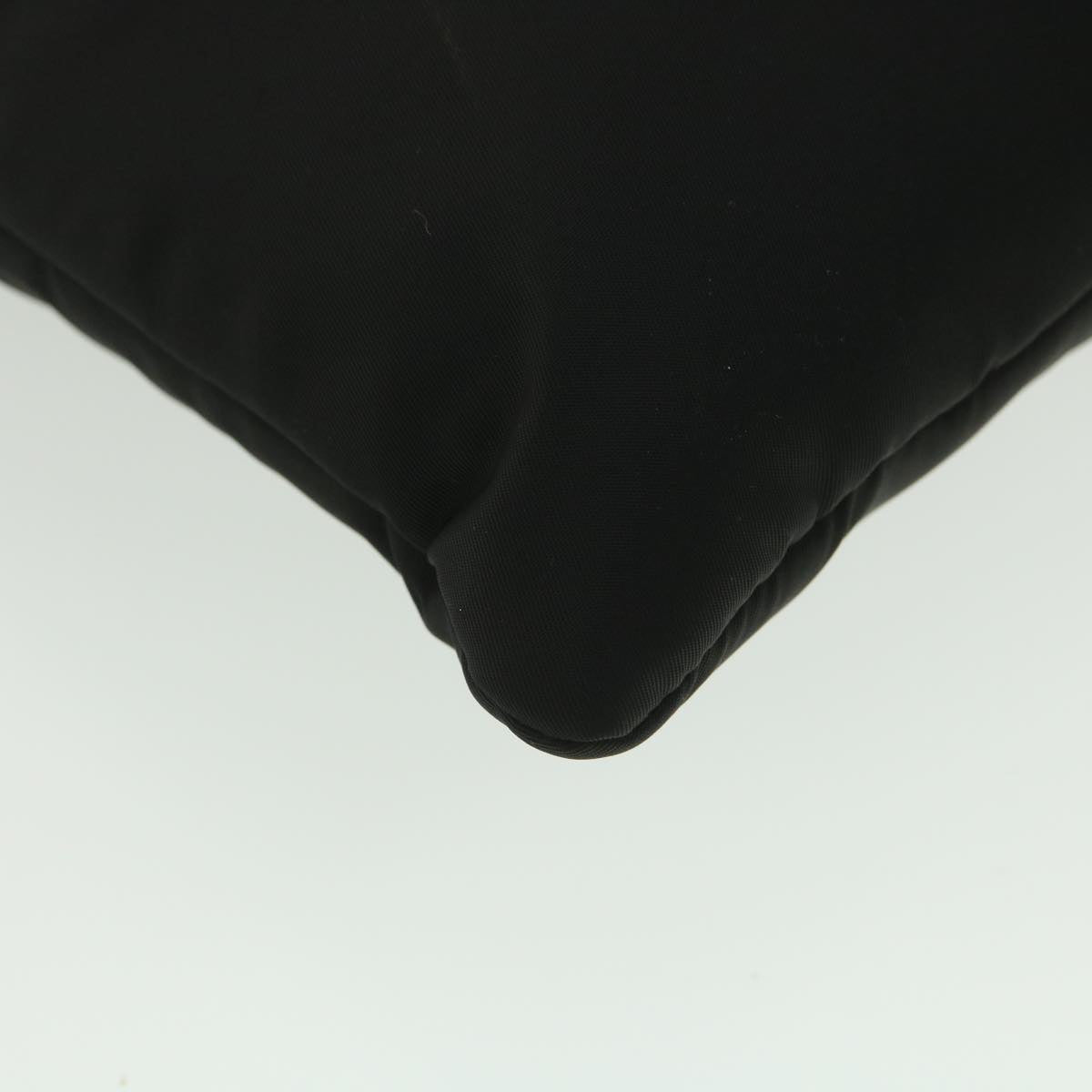 PRADA Clutch Bag Nylon Black Auth 37477