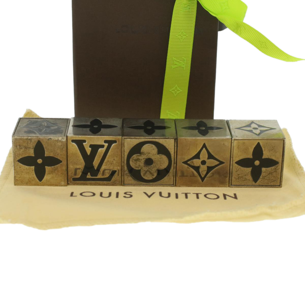 LOUIS VUITTON Dice Silver LV Auth 37500