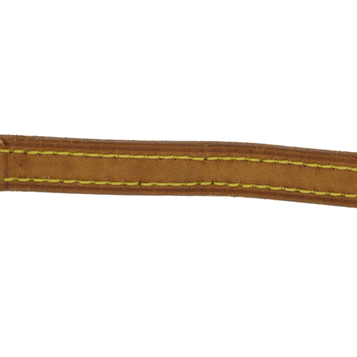LOUIS VUITTON Shoulder Strap Leather 47.2"" Beige LV Auth 37501