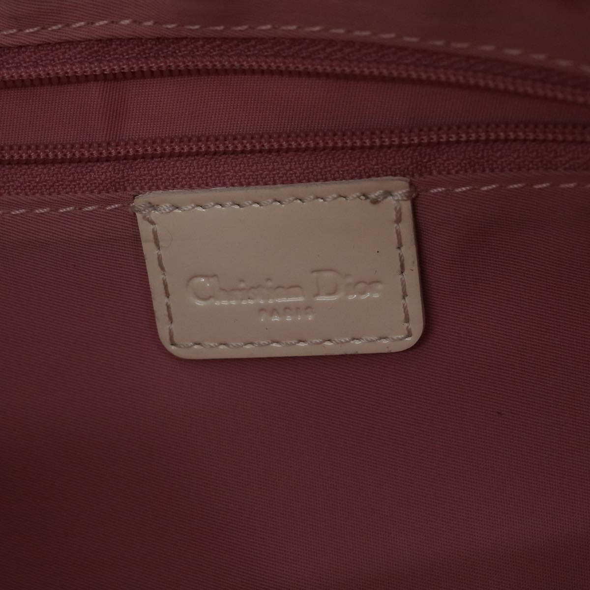 Christian Dior Trotter Canvas Shoulder Bag Pink Auth 37506