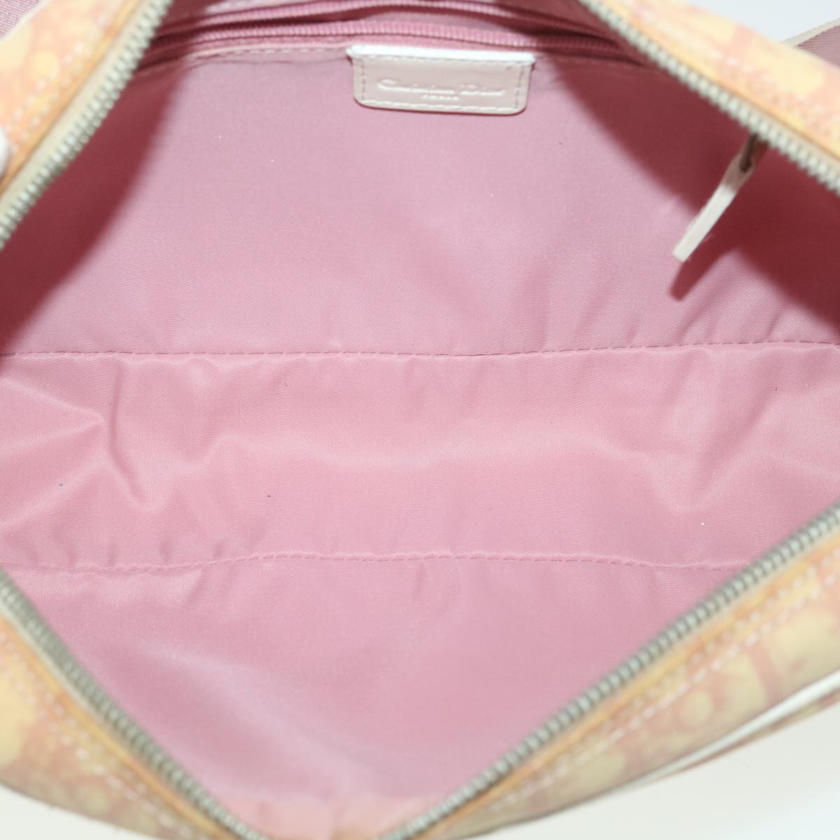 Christian Dior Trotter Canvas Shoulder Bag Pink Auth 37506