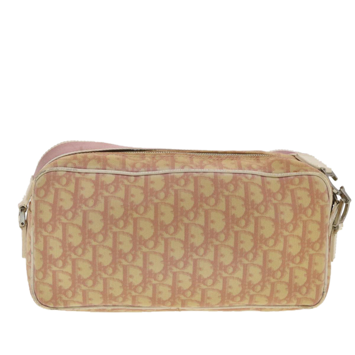 Christian Dior Trotter Canvas Shoulder Bag Pink Auth 37506 - 0