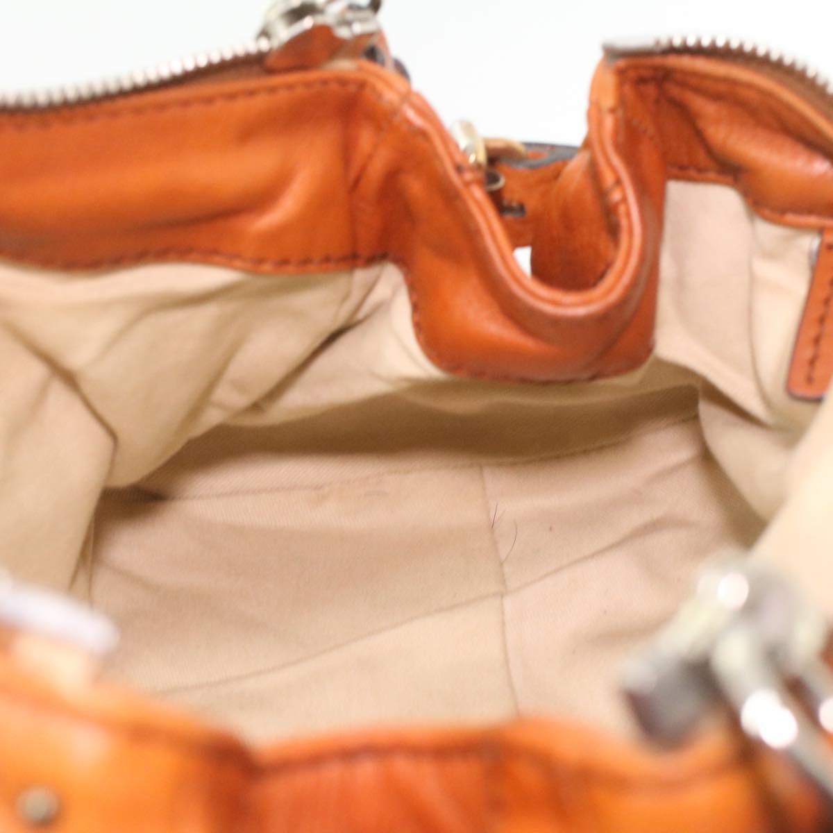 Chloe Paddington Hand Bag Leather Brown Auth 37540