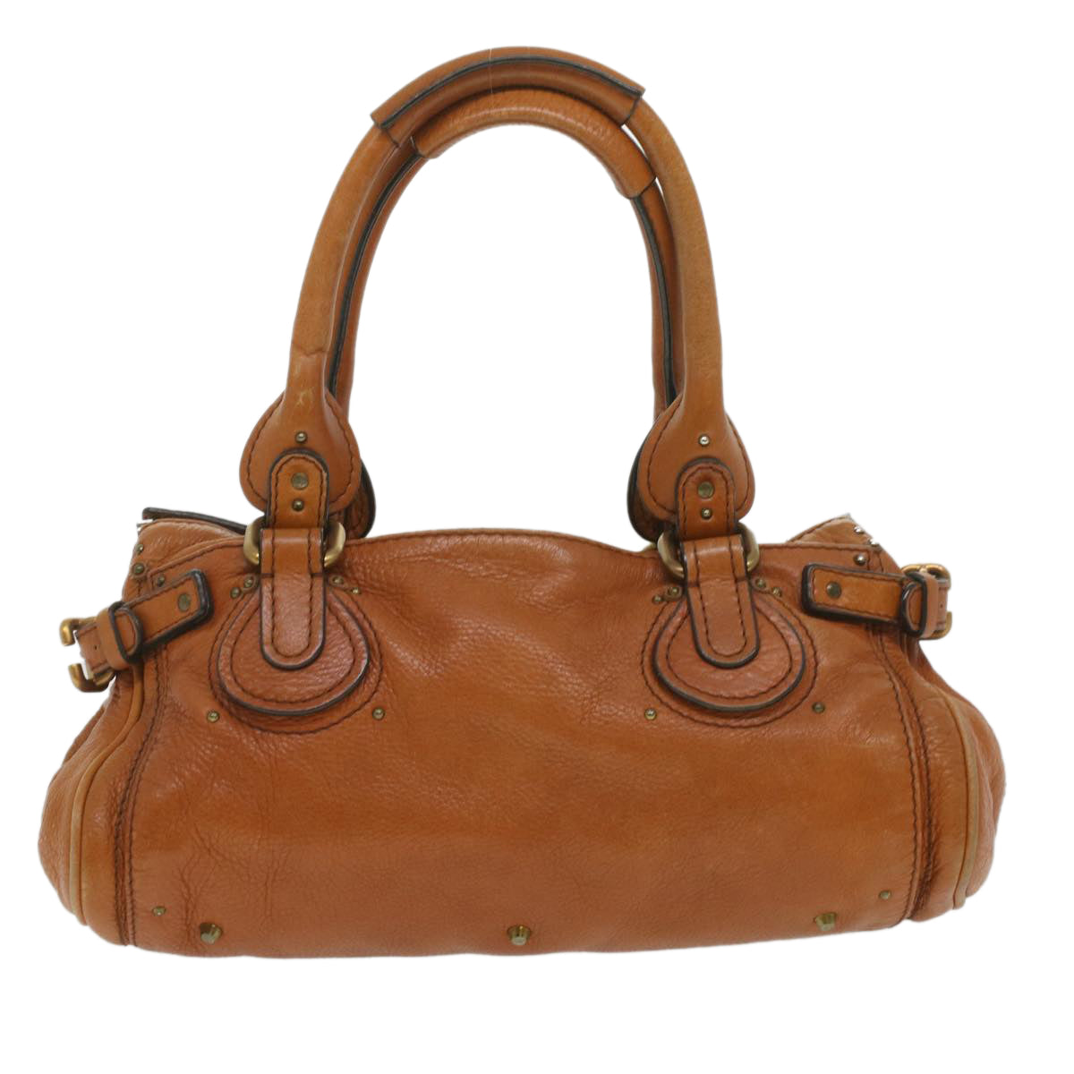 Chloe Paddington Hand Bag Leather Brown Auth 37540