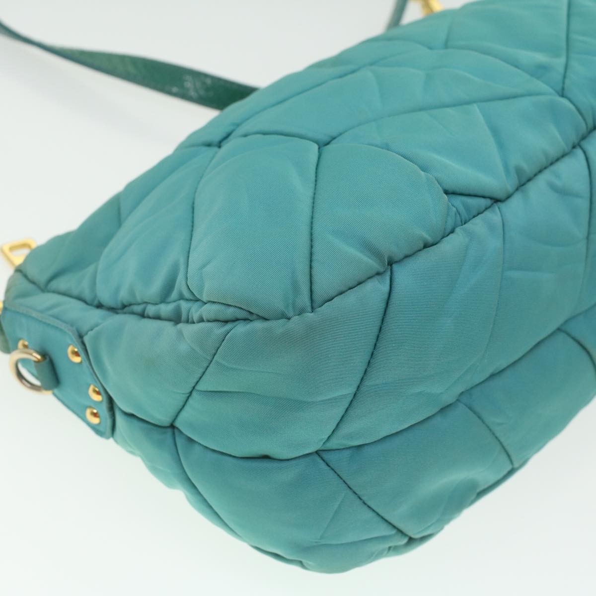 PRADA Shoulder Bag Nylon Light Blue Auth 37550