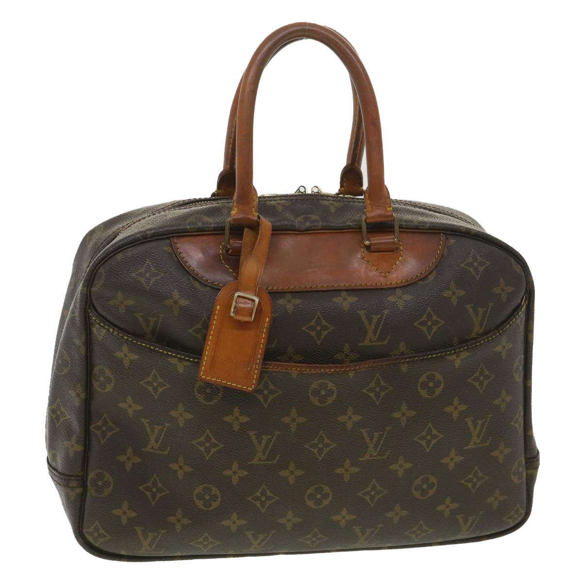 LOUIS VUITTON Monogram Deauville Hand Bag L083 LV Auth 37573