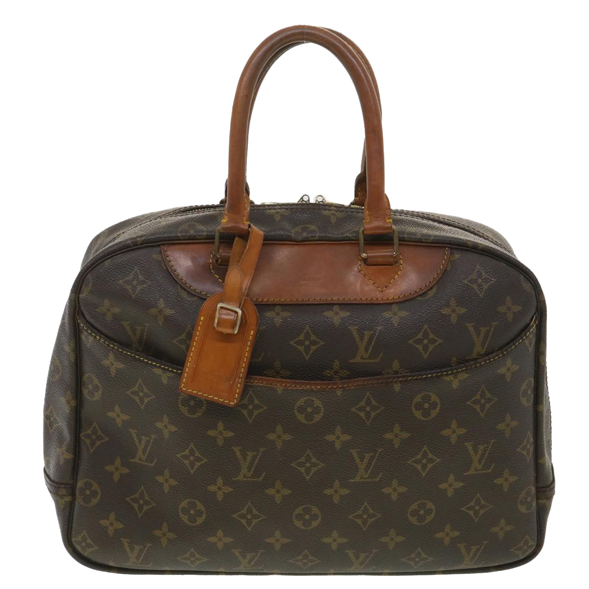 LOUIS VUITTON Monogram Deauville Hand Bag L083 LV Auth 37573