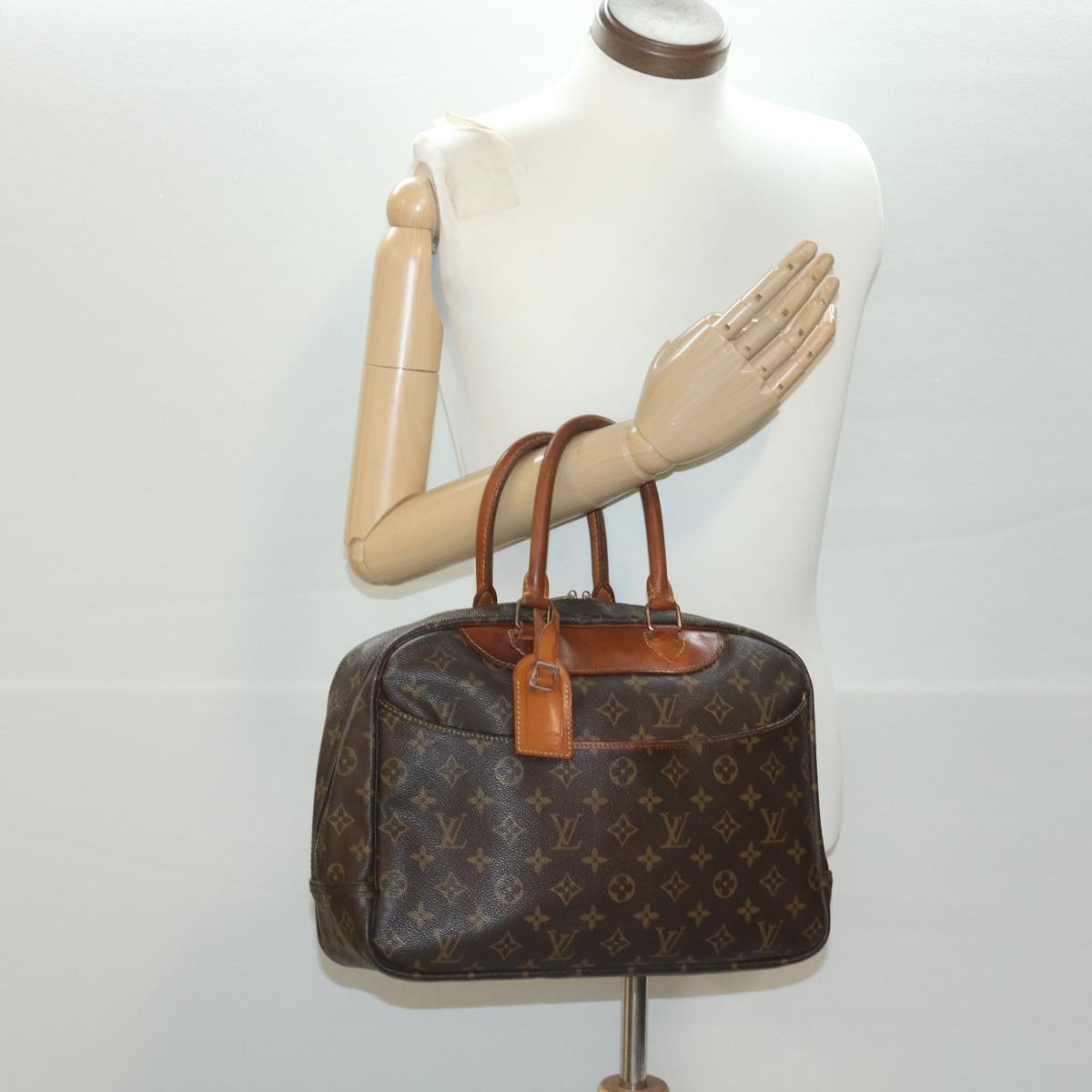 LOUIS VUITTON Monogram Deauville Hand Bag L083 LV Auth 37573