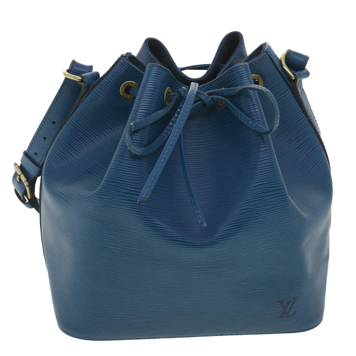 LOUIS VUITTON Epi Petit Noe Shoulder Bag Blue M44105 LV Auth 37577