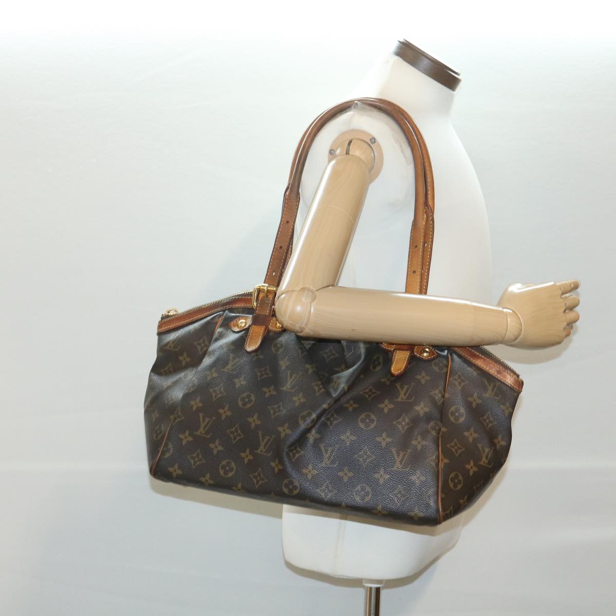 LOUIS VUITTON Monogram Tivori GM Hand Bag M40144 LV Auth 37580