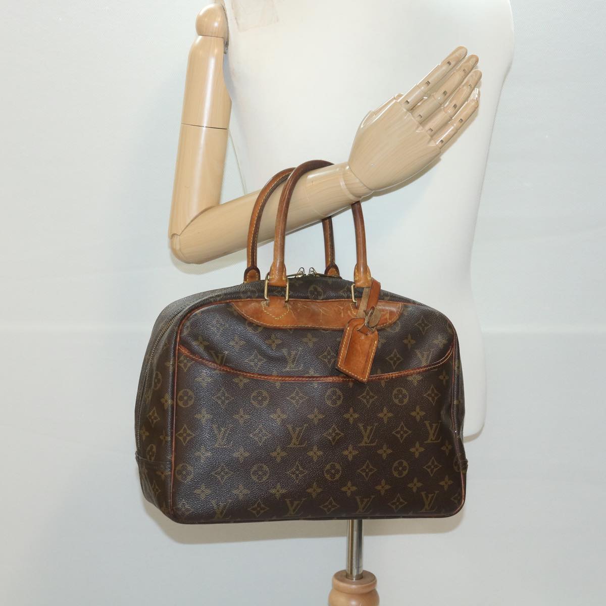 LOUIS VUITTON Monogram Deauville Hand Bag M47270 LV Auth 37604