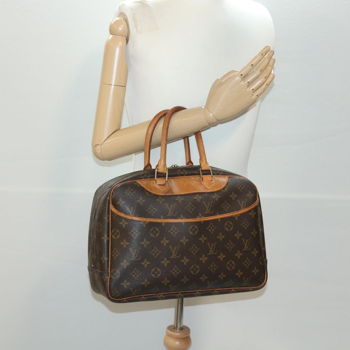 LOUIS VUITTON Monogram Deauville Hand Bag M47270 LV Auth 37605