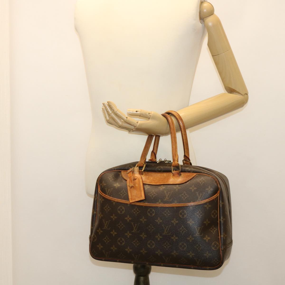 LOUIS VUITTON Monogram Deauville Hand Bag M47270 LV Auth 37618