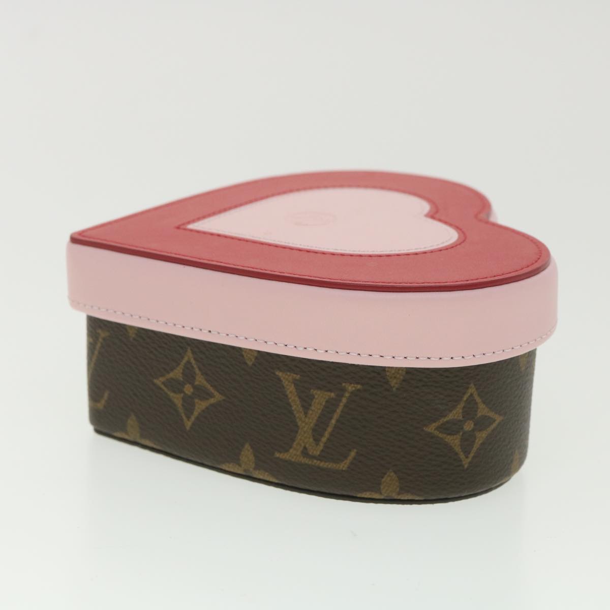 LOUIS VUITTON Monogram Boite Valentin MM Jewelry Box Pink GI0230 LV Auth 37646