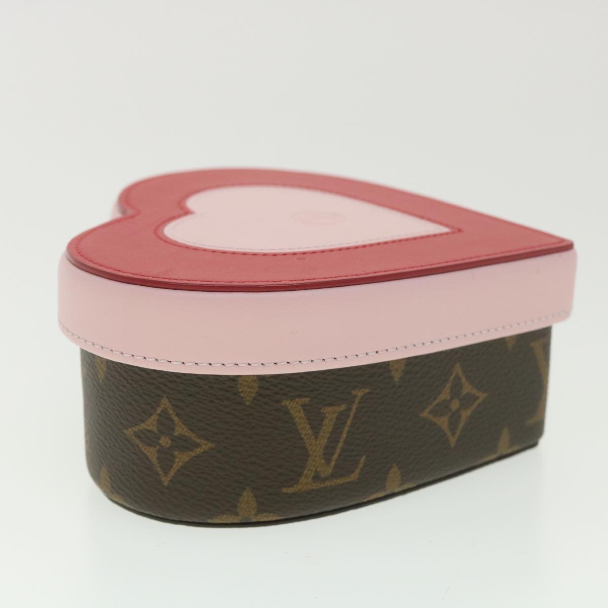 LOUIS VUITTON Monogram Boite Valentin MM Jewelry Box Pink GI0230 LV Auth 37646