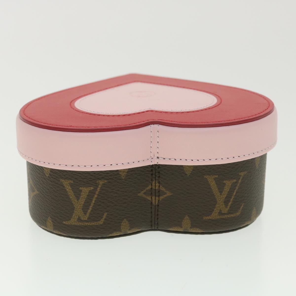 LOUIS VUITTON Monogram Boite Valentin MM Jewelry Box Pink GI0230 LV Auth 37646