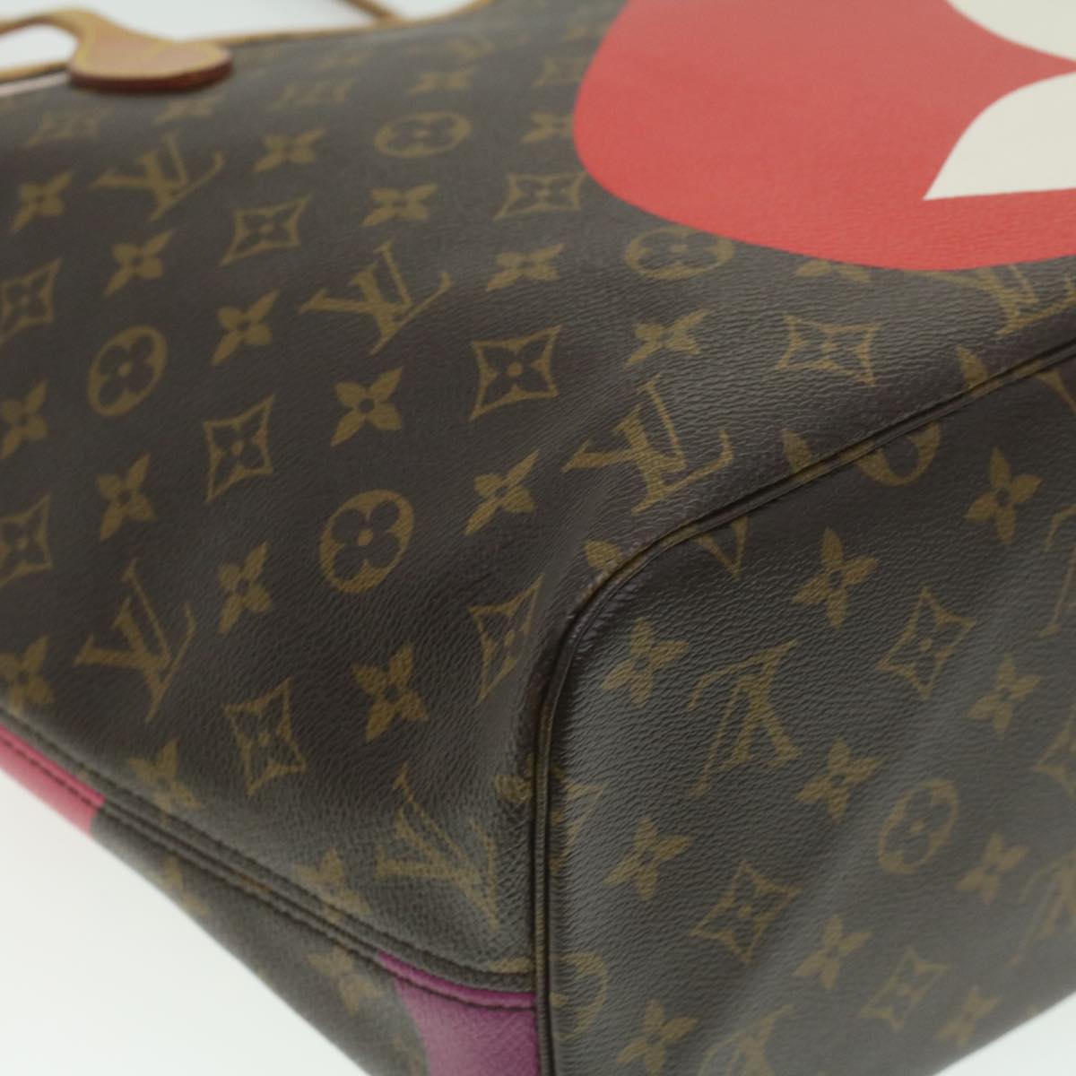 LOUIS VUITTON monogram game on Neverfull MM Tote Bag M57452 LV Auth 37723