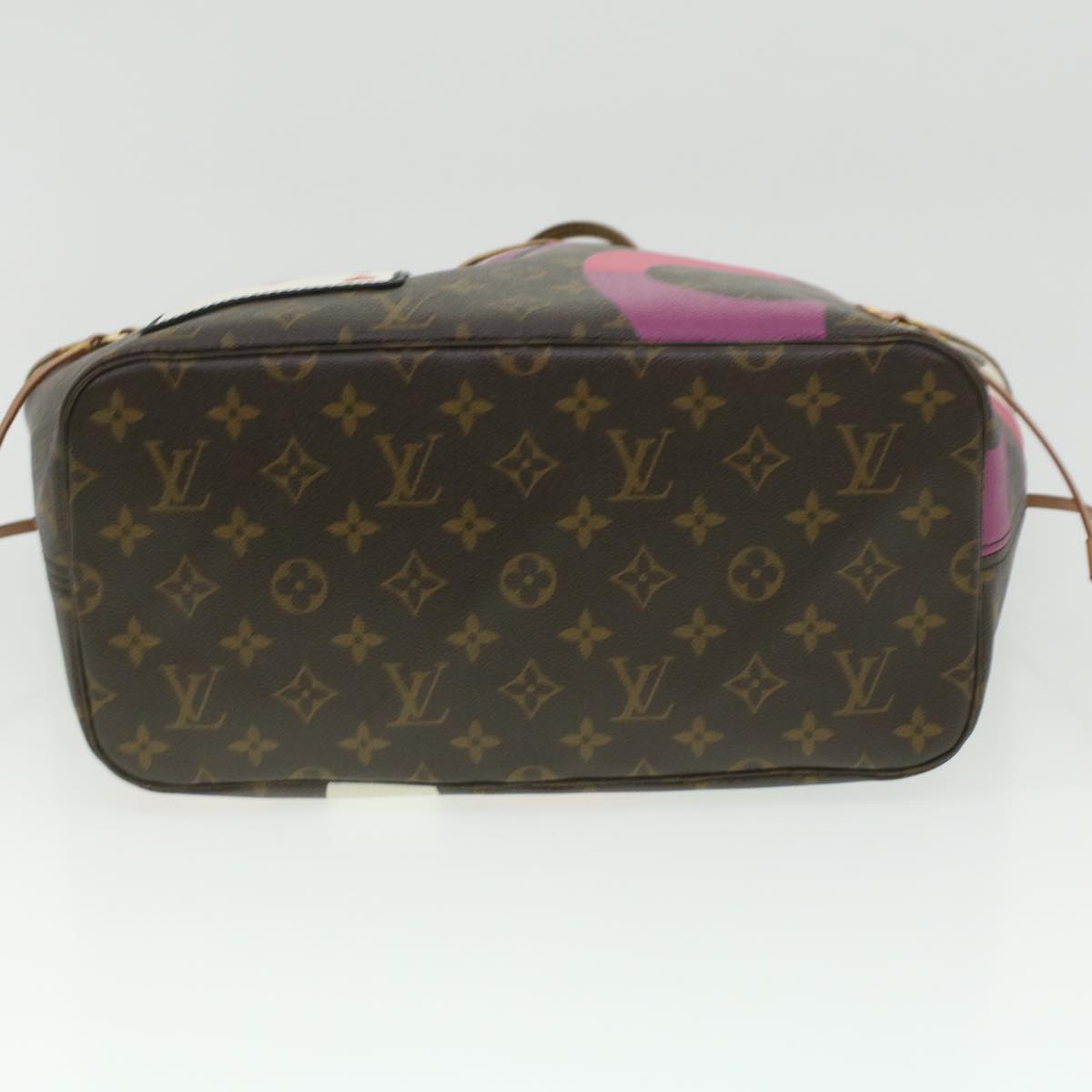 LOUIS VUITTON monogram game on Neverfull MM Tote Bag M57452 LV Auth 37723