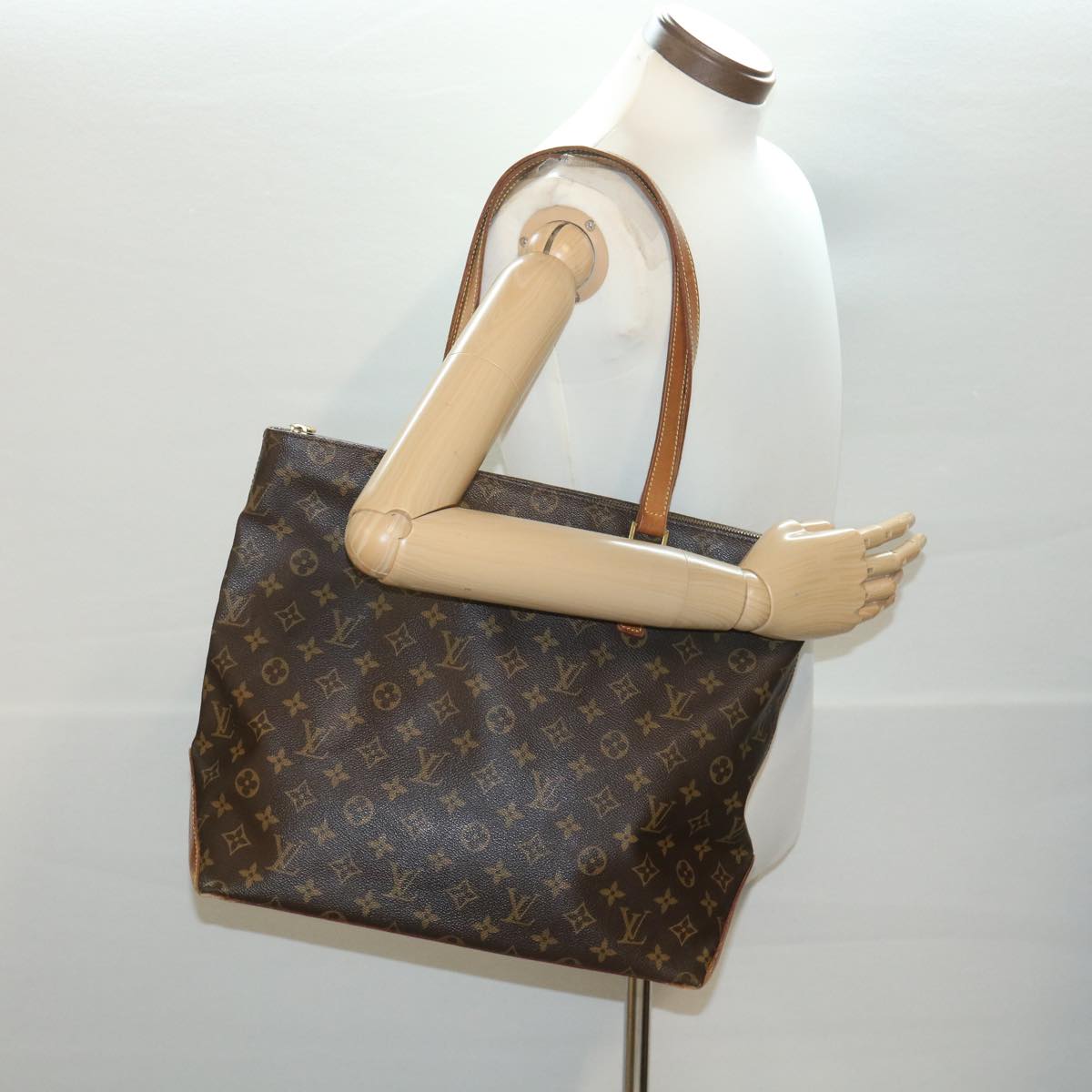 LOUIS VUITTON Monogram Cabas Mezzo Tote Bag M51151 LV Auth 37736