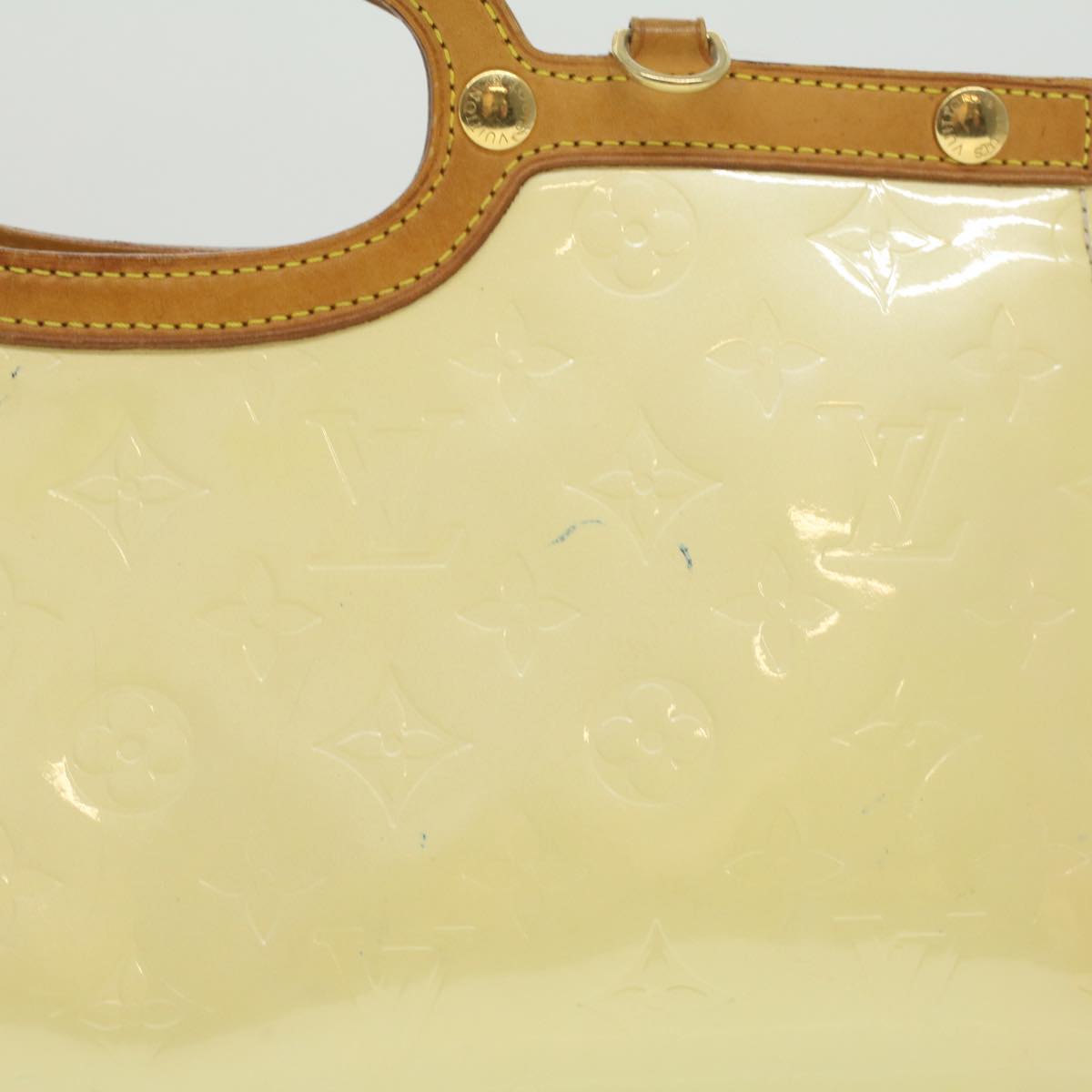 LOUIS VUITTON Monogram Vernis Roxbury Drive Hand Bag Perle M91374 LV Auth 37753