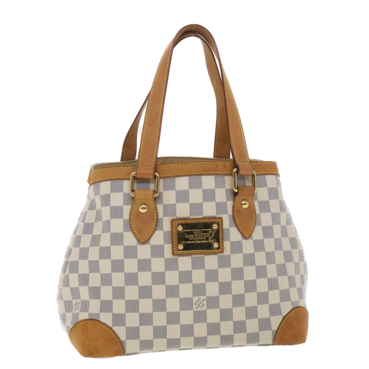 LOUIS VUITTON Damier Azur Hampstead PM Tote Bag N51207 LV Auth 37778