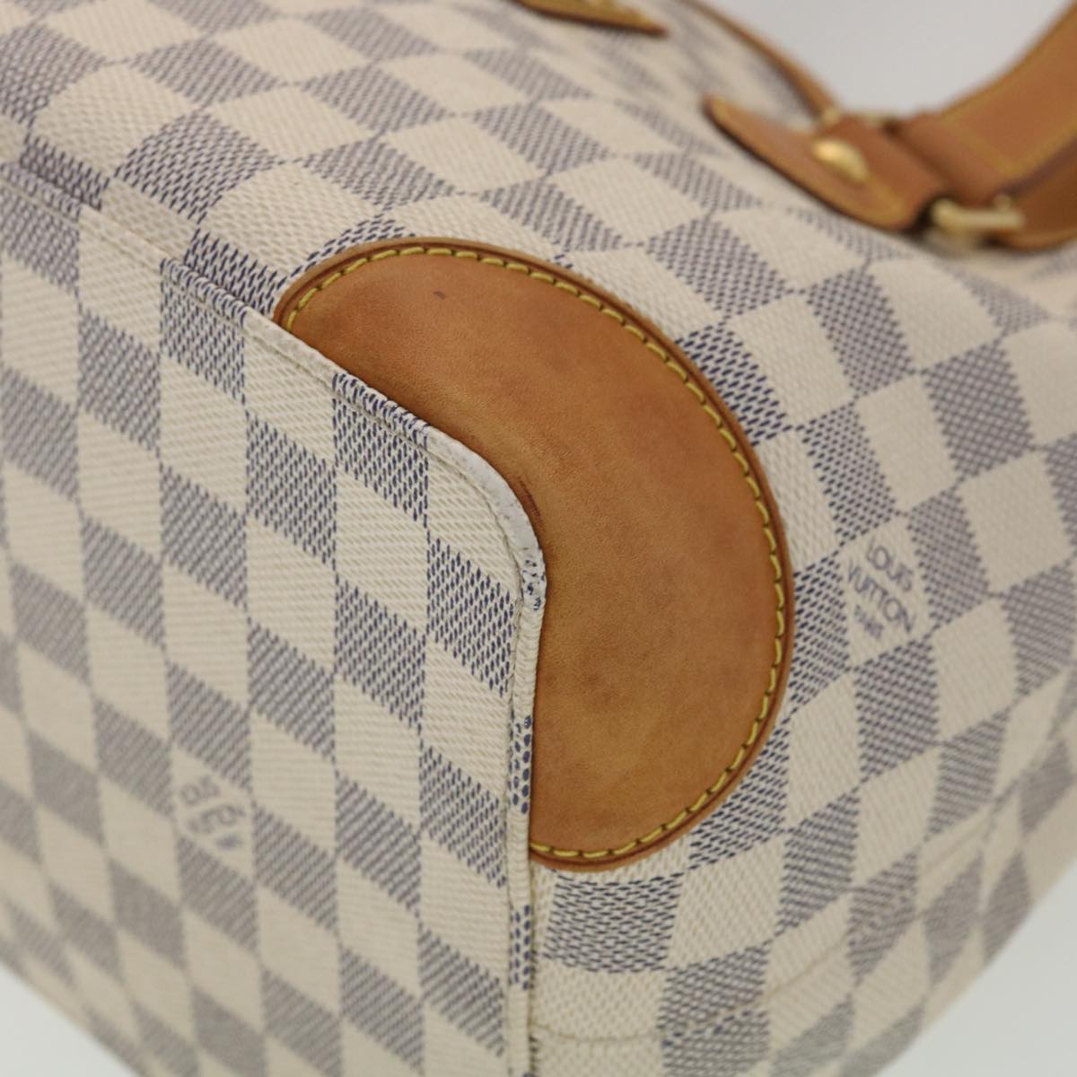 LOUIS VUITTON Damier Azur Hampstead PM Tote Bag N51207 LV Auth 37778