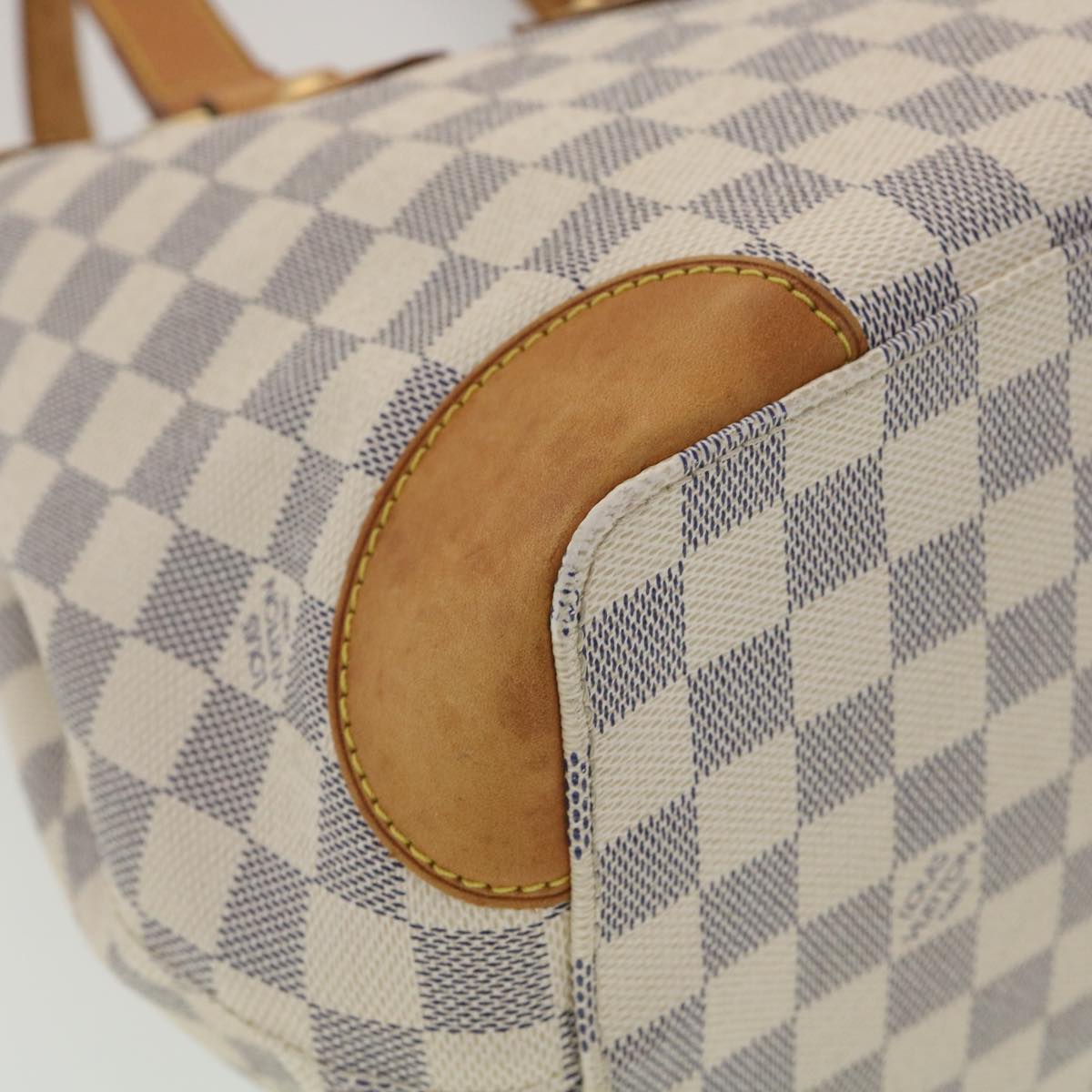 LOUIS VUITTON Damier Azur Hampstead PM Tote Bag N51207 LV Auth 37778