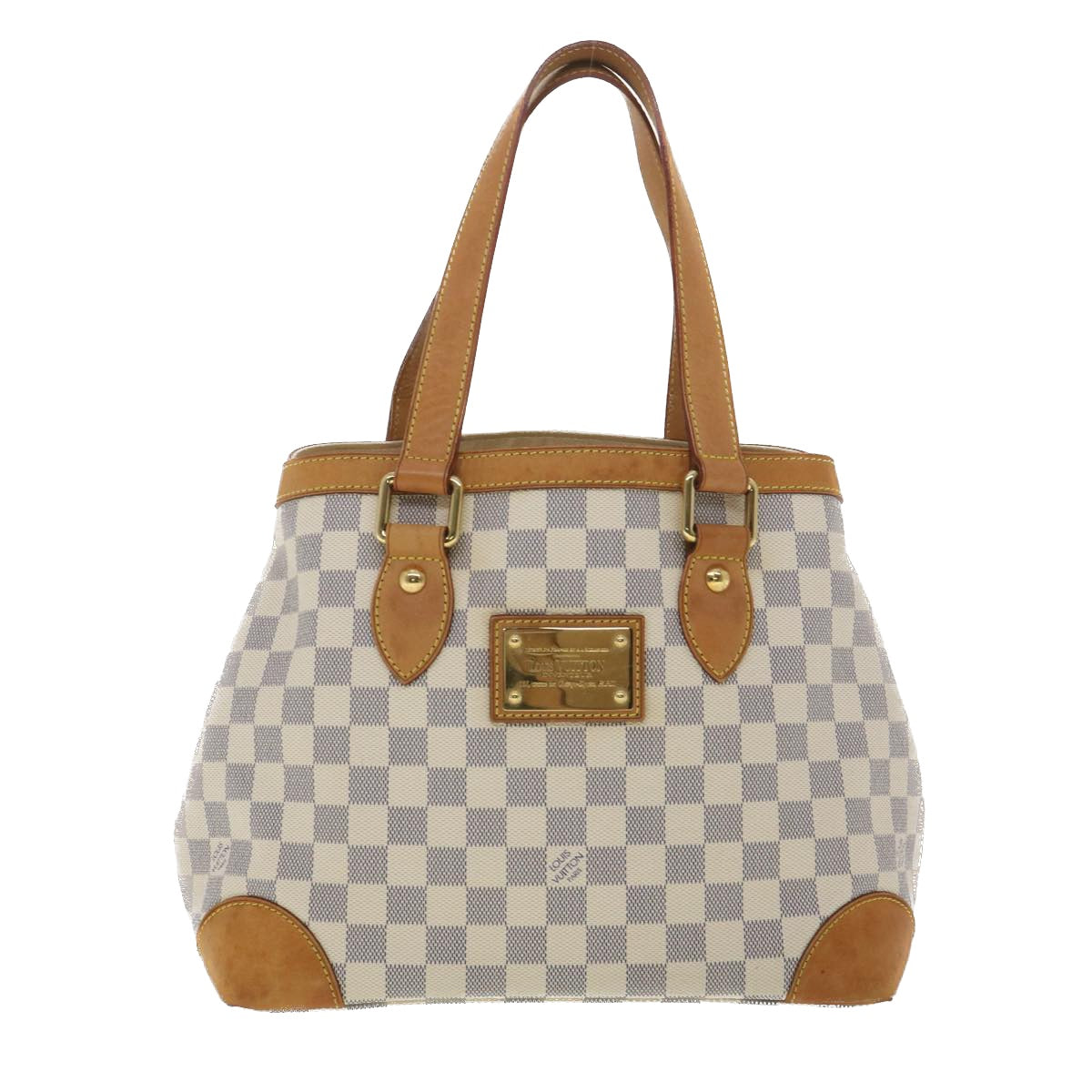 LOUIS VUITTON Damier Azur Hampstead PM Tote Bag N51207 LV Auth 37778