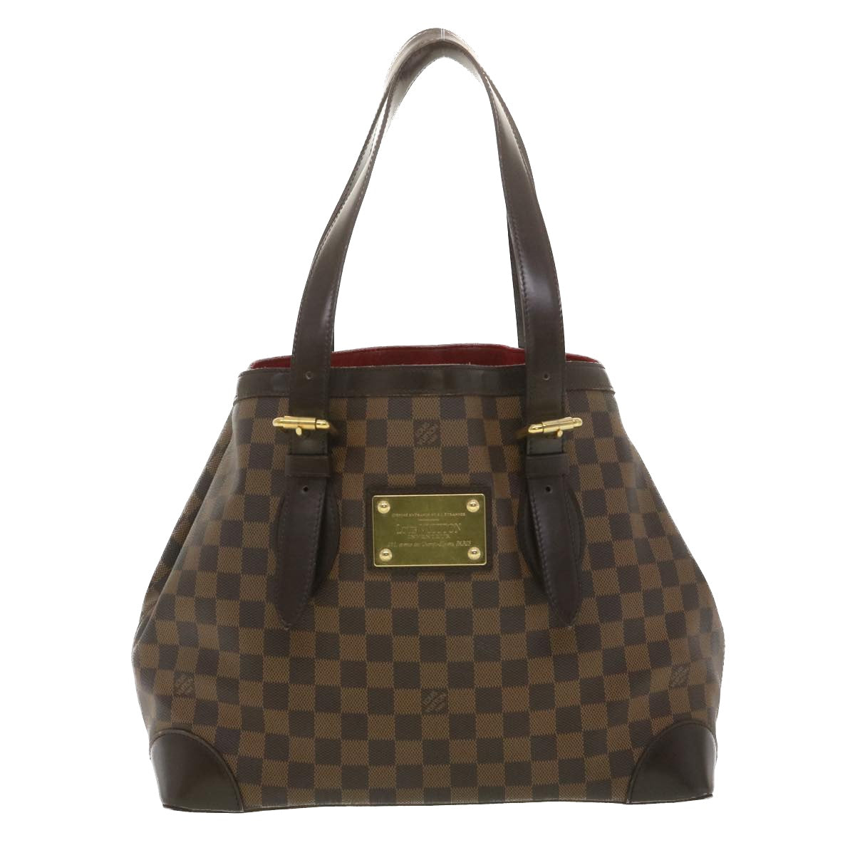 LOUIS VUITTON Damier Ebene Hampstead MM Tote Bag N51204 LV Auth 37825