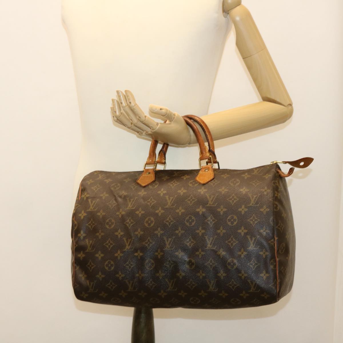 LOUIS VUITTON Monogram Speedy 40 Hand Bag M41522 LV Auth 37827