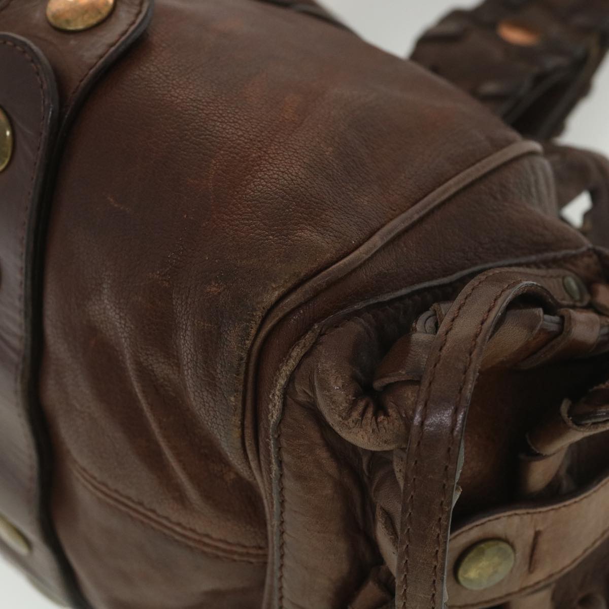 Chloe Hand Bag Leather Brown SA59-01-06--54 Auth 37835