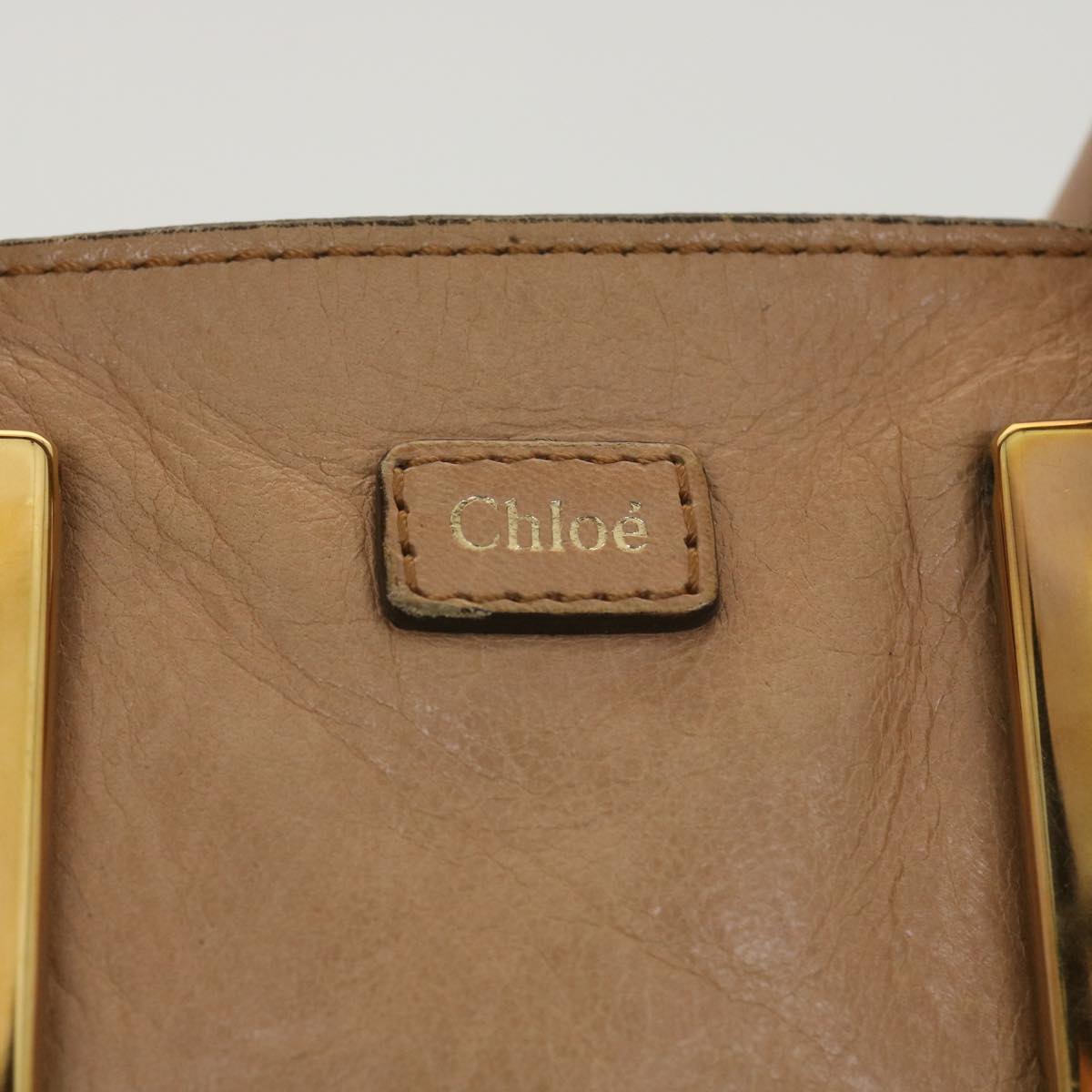 Chloe Hand Bag Leather 2way Pink 03-11-50 Auth 37836