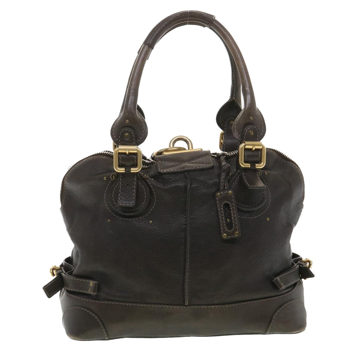 Chloe Paddington Hand Bag Leather Brown 03-07-53 6 Auth 37838 - 0
