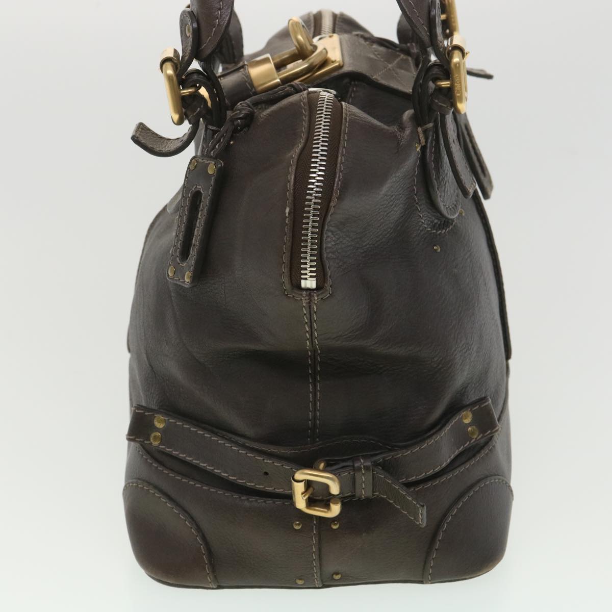 Chloe Paddington Hand Bag Leather Brown 03-07-53 6 Auth 37838
