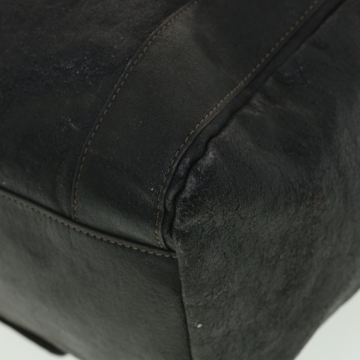Chloe Shoulder Bag Leather Black Auth 37840